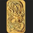 1oz Gold Dragon Bullion Rectangular Coin 2021